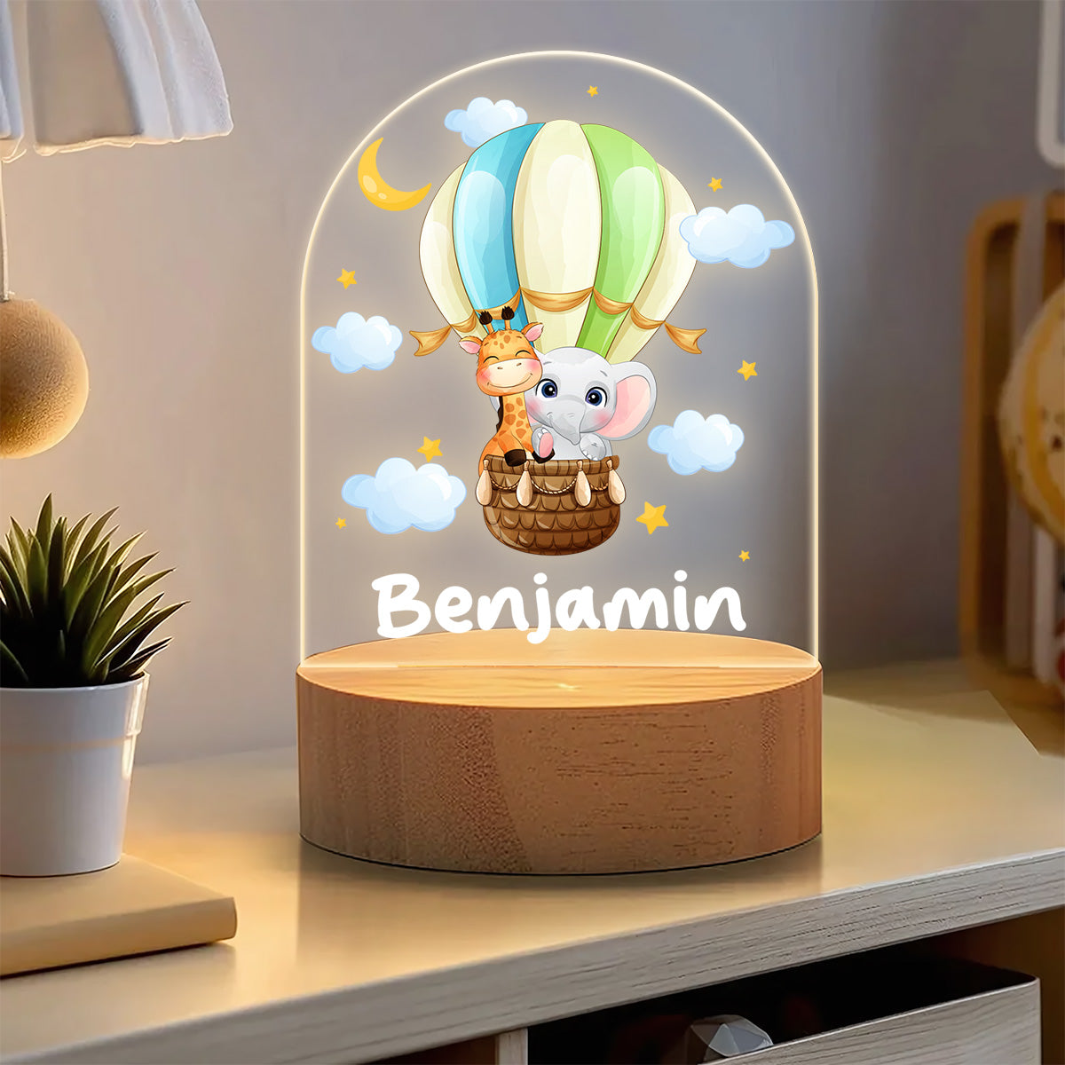 Have A Good Night - Personalized Round Base LED Night Light