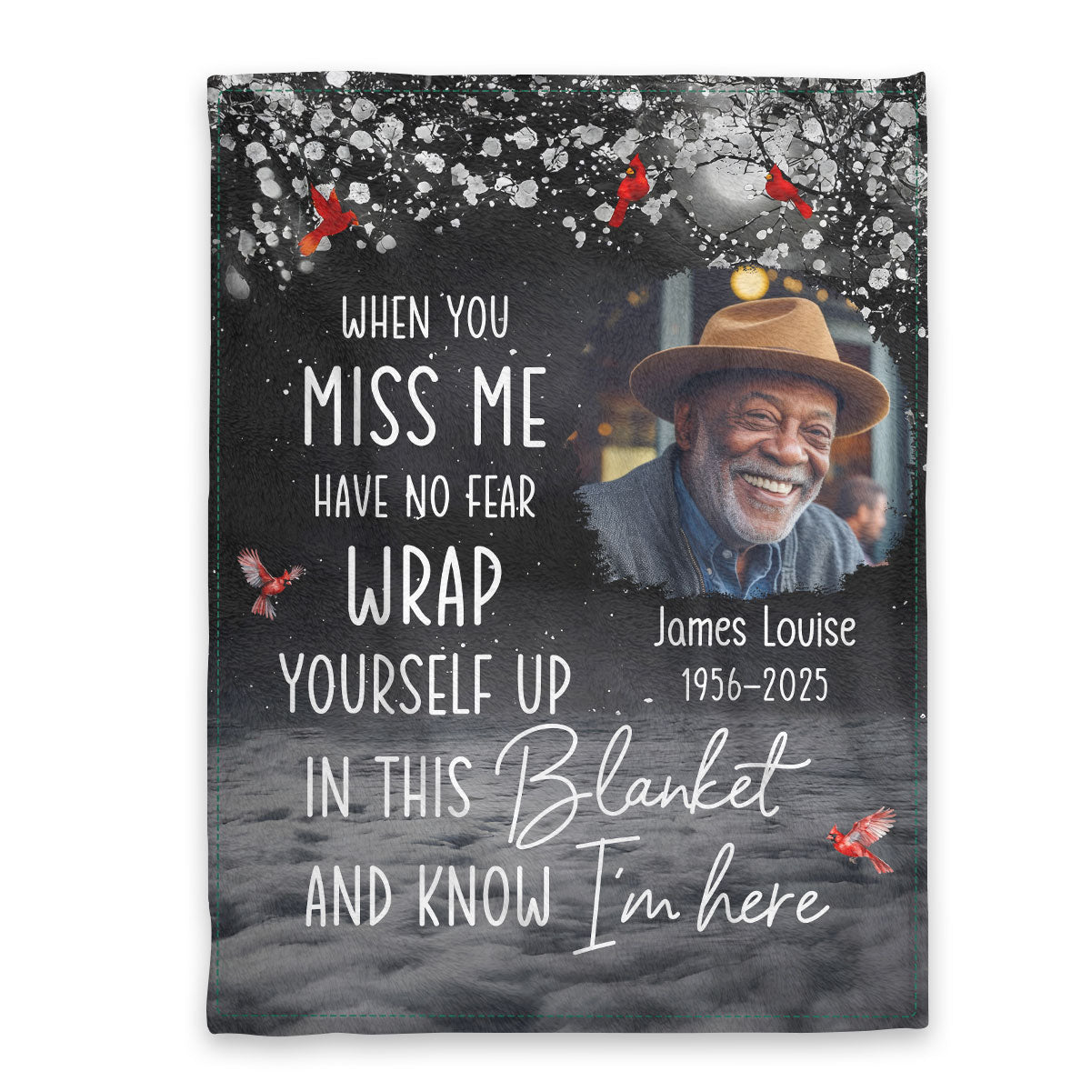When You Miss Me Have No Fear - Personalized Fleece Blanket
