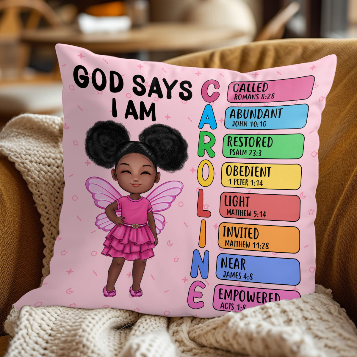 God Says I Am - Personalized Pillow