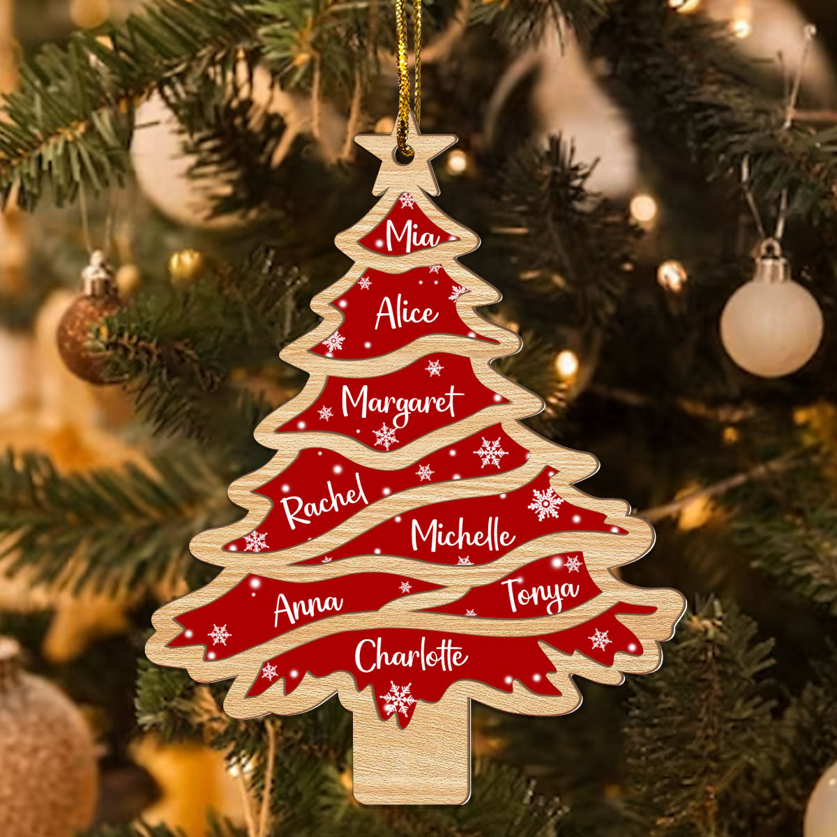 Christmas Tree - Personalized Wood & Acrylic Ornament