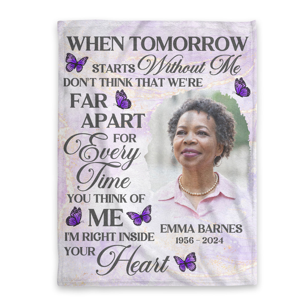 When Tomorrow Starts Without Me - Personalized Fleece Blanket