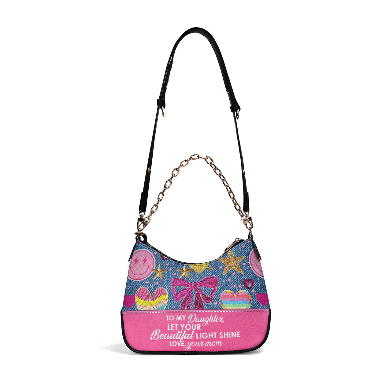 Let Your Beautiful Light Shine - Personalized Chain Shoulder Bag SBCSBLN855T