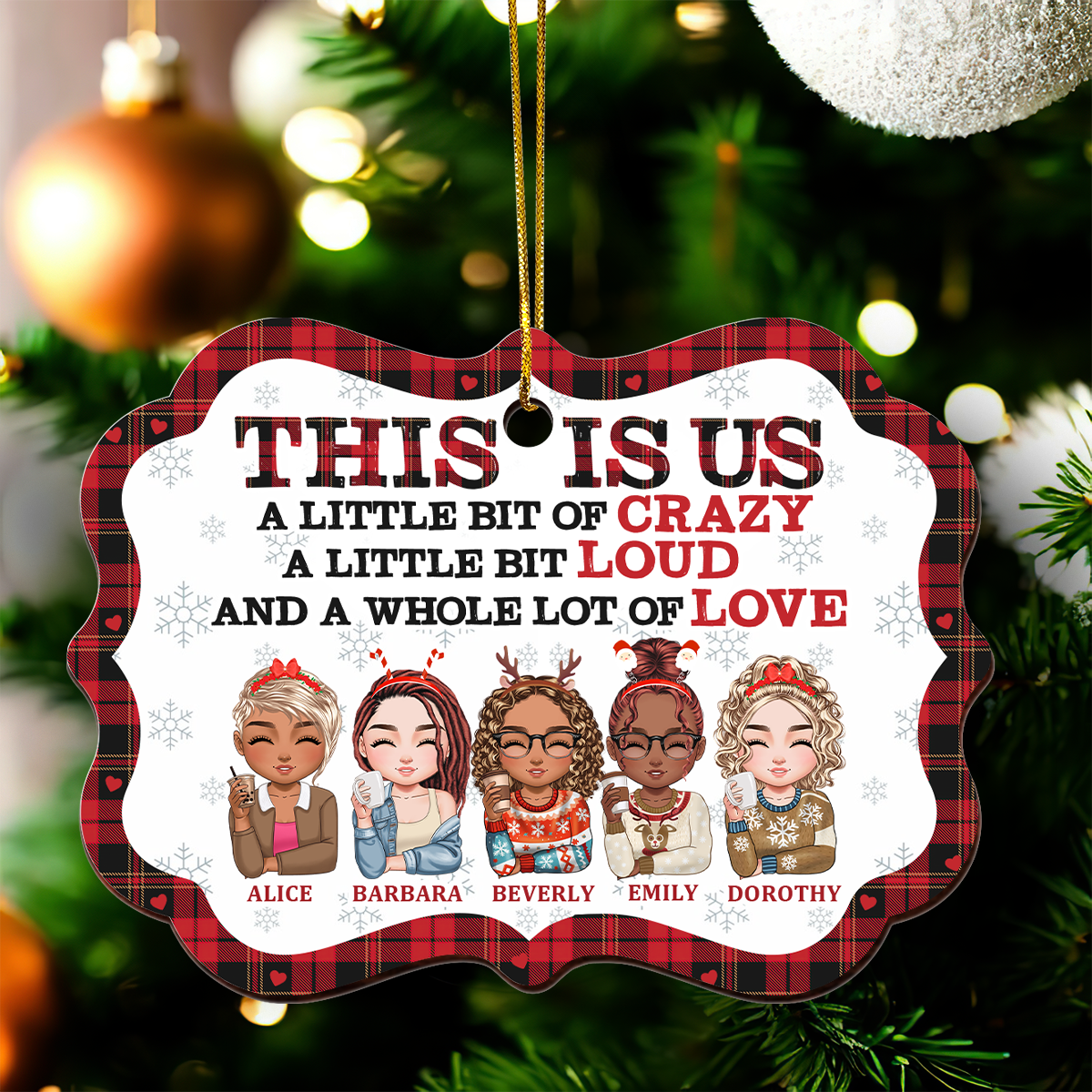 This Is Us Medallion - Personalized Custom Shape Wood Ornament Cutout & Print 2 Sides