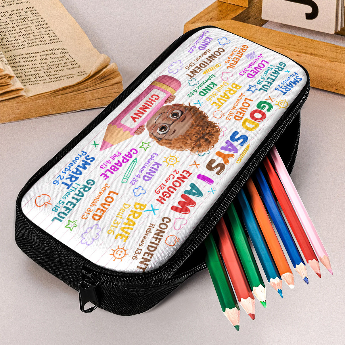 God Says I Am - Personalized Pencil Case