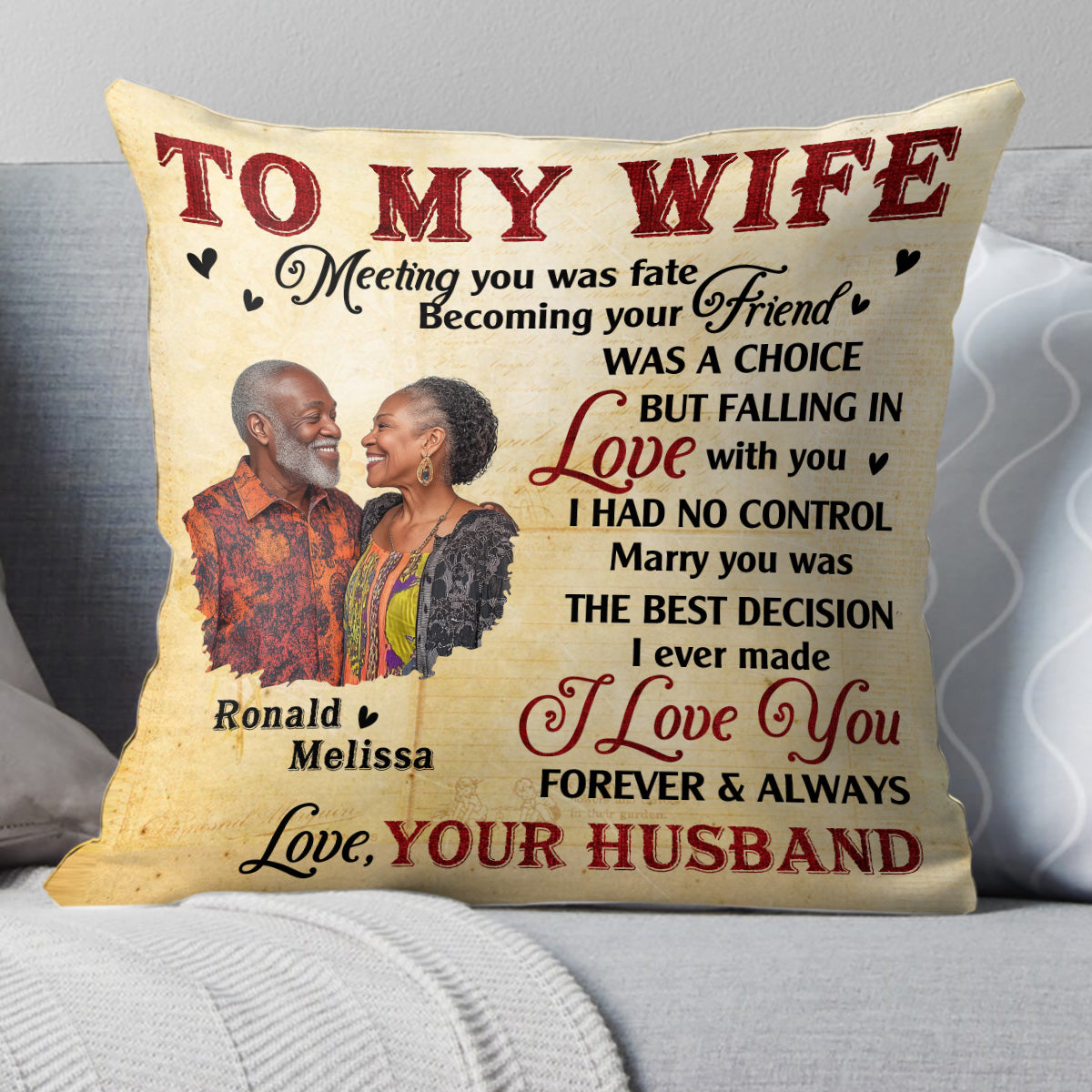I Love You Forever And Always - Personalized Pillow
