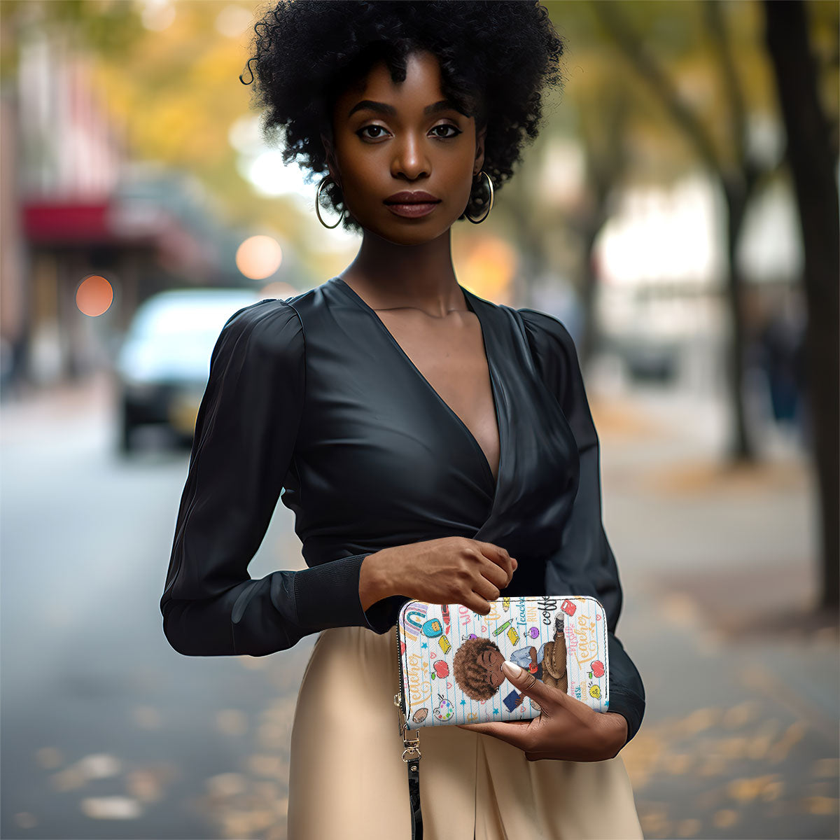 Teacher - Personalized Leather Clutch Purse SBCPLM1394L