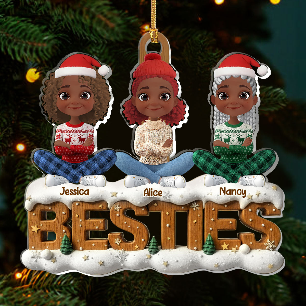 Merry Christmas - Personalized 1-Layer Acrylic Ornament