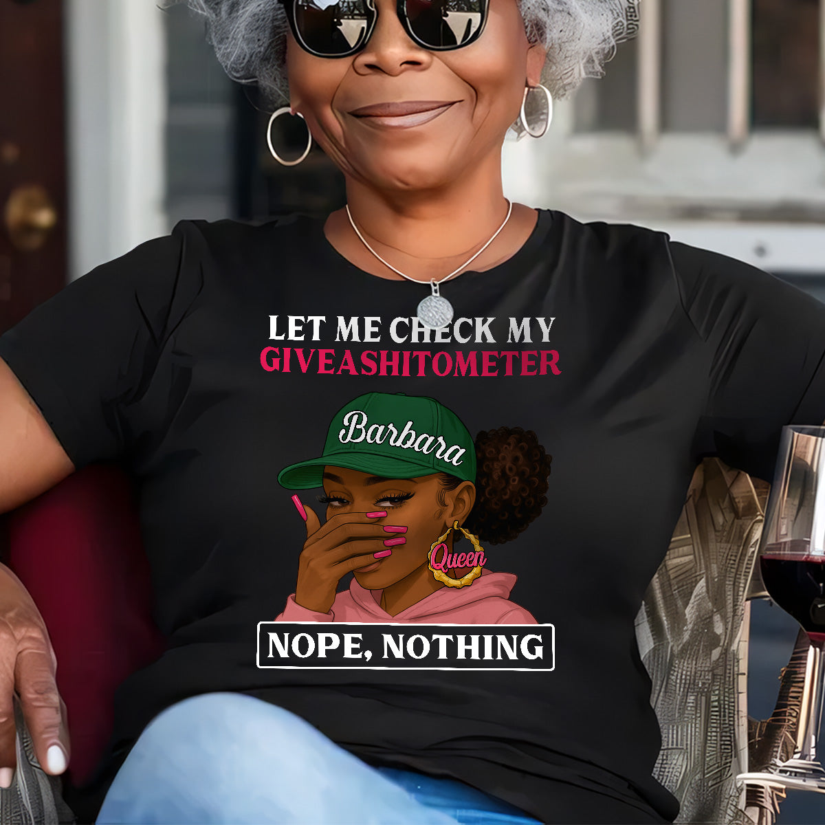 Let Me Check My Giveashitometer - Personalized 2D Unisex T-shirt