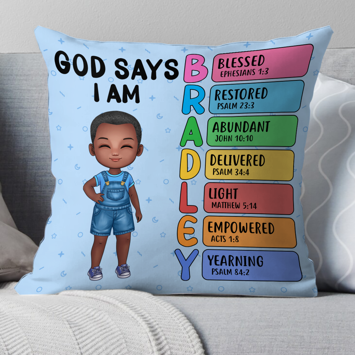 God Says I Am - Personalized Pillow