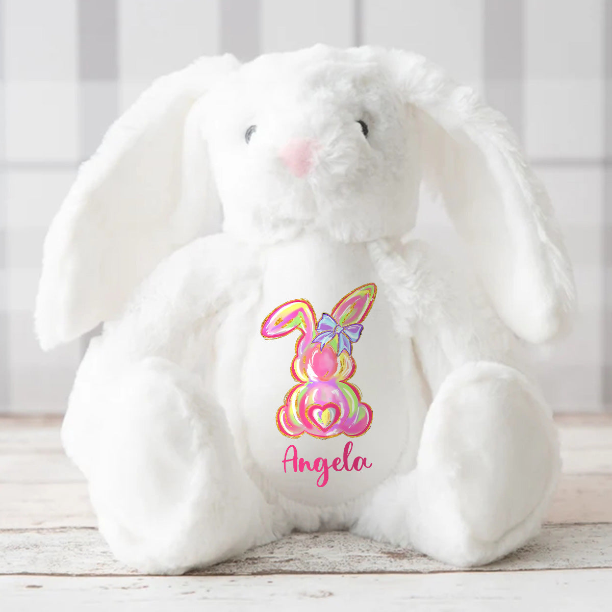 Happy Easter - Personalized Stuffed Bunny