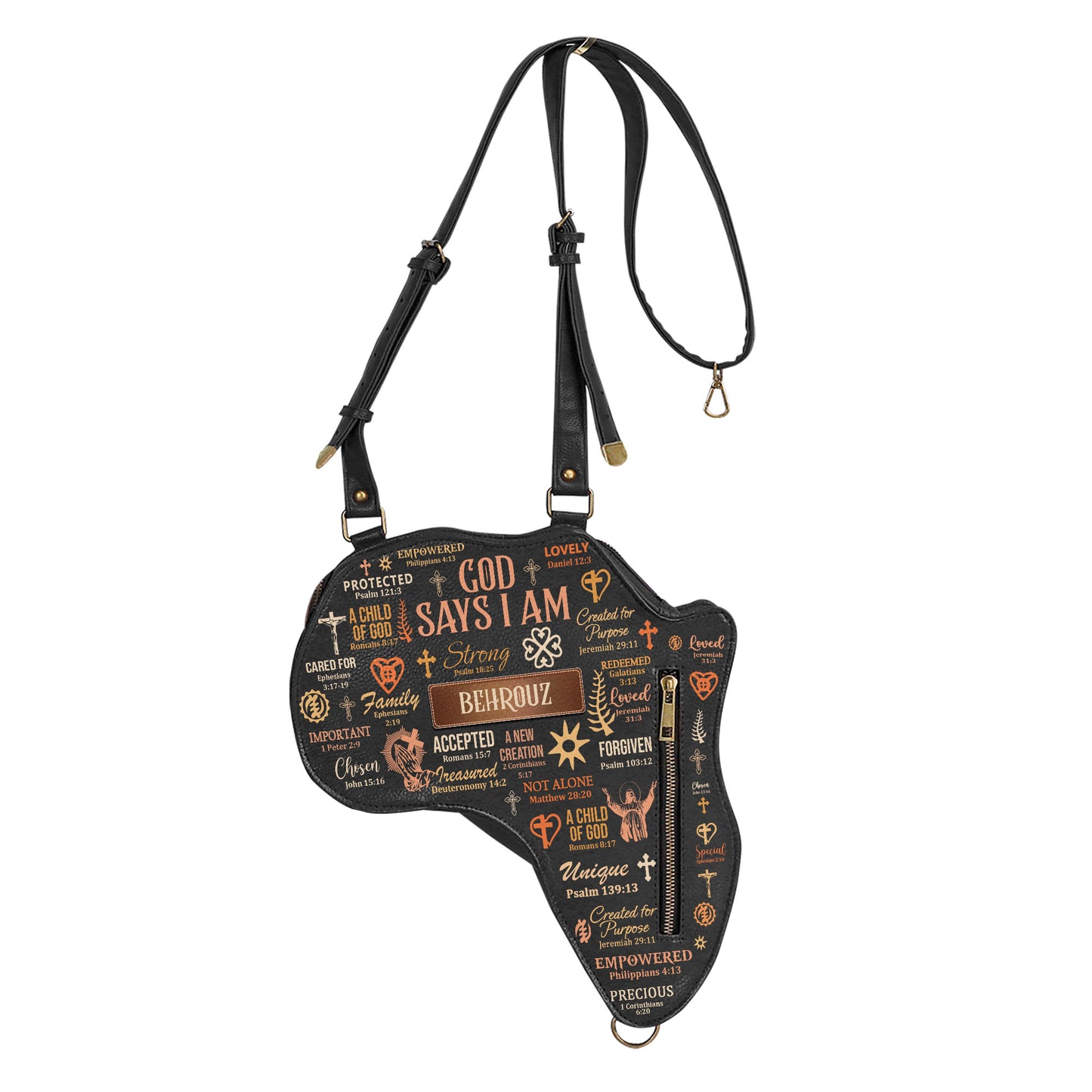 God Says I Am - Personalized Africa Bag ABM01