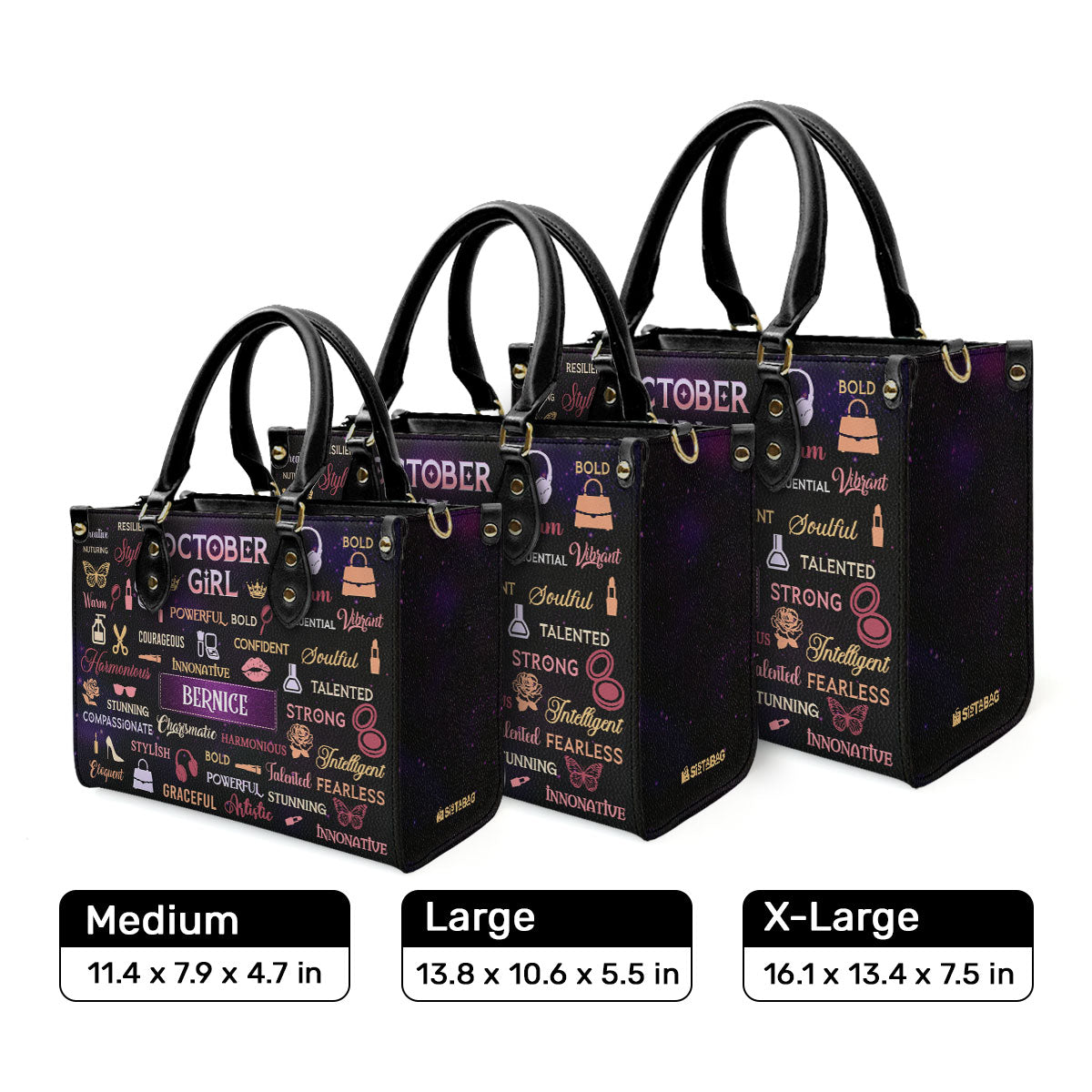 Month - Personalized Leather Handbag MB90