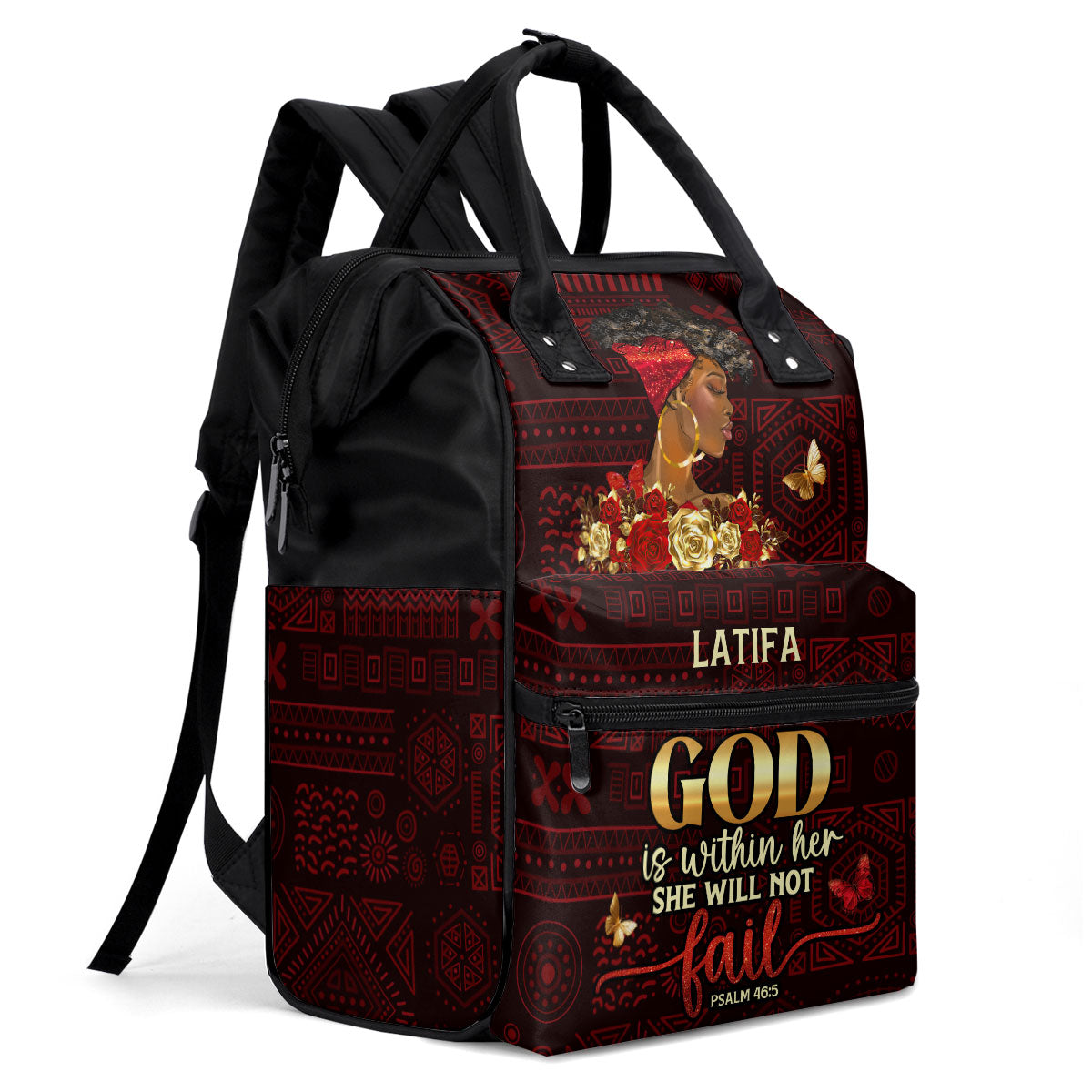 God Is Within Her - Personalized Duckbilled Backpack SBDBPLM1468M