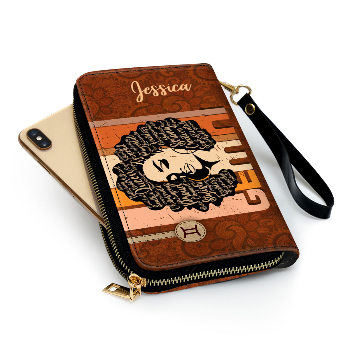 Horoscope - Personalized Leather Clutch Purse STB156
