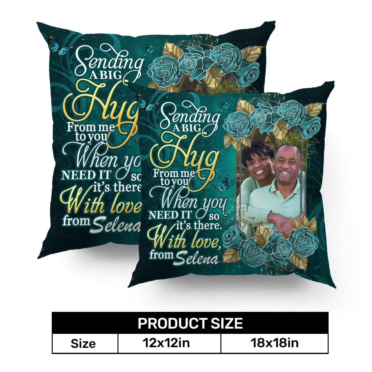 Sending A Big Hug From Me To You - Personalized Pillow