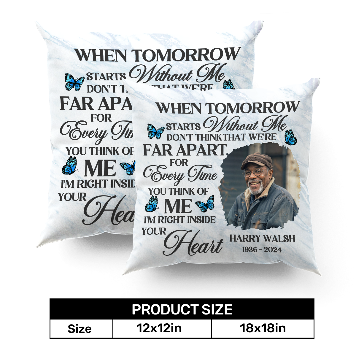When Tomorrow Starts Without Me - Personalized Crystal Velvet Pillow