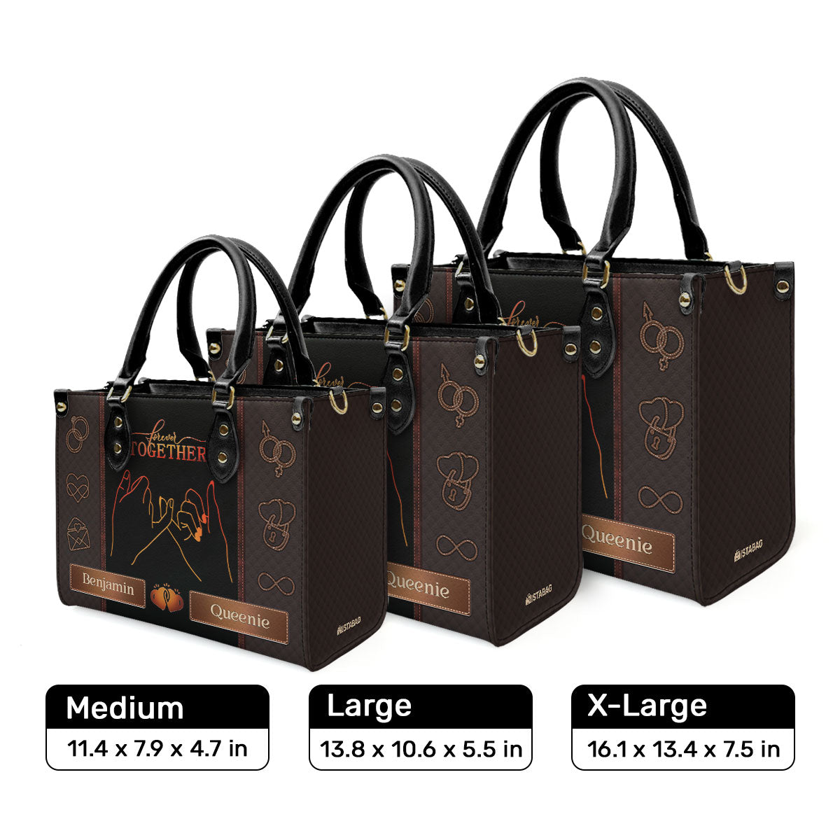Forever Together - Personalized Leather Handbag MB73