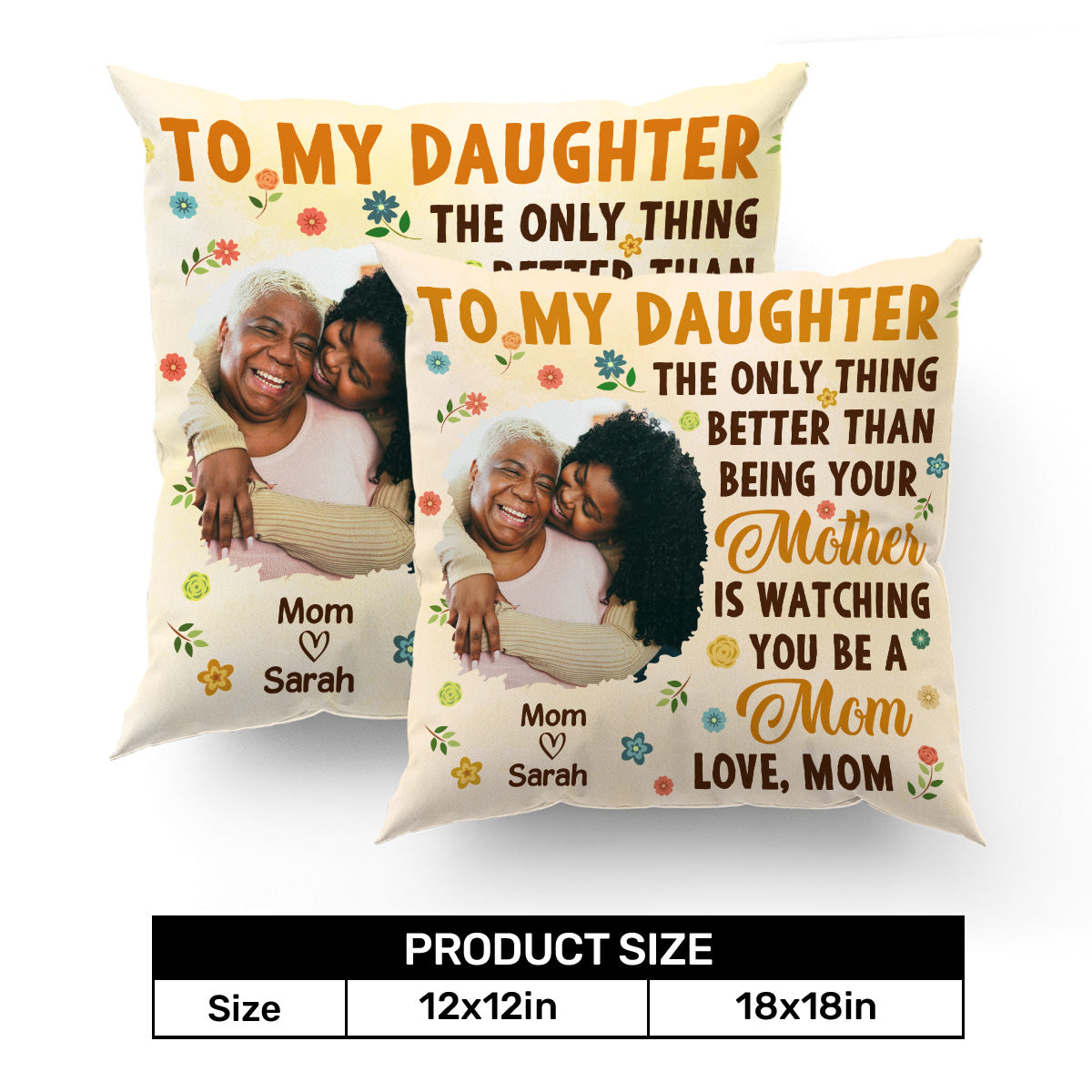 Watching You Be A Mom - Personalized Pillow