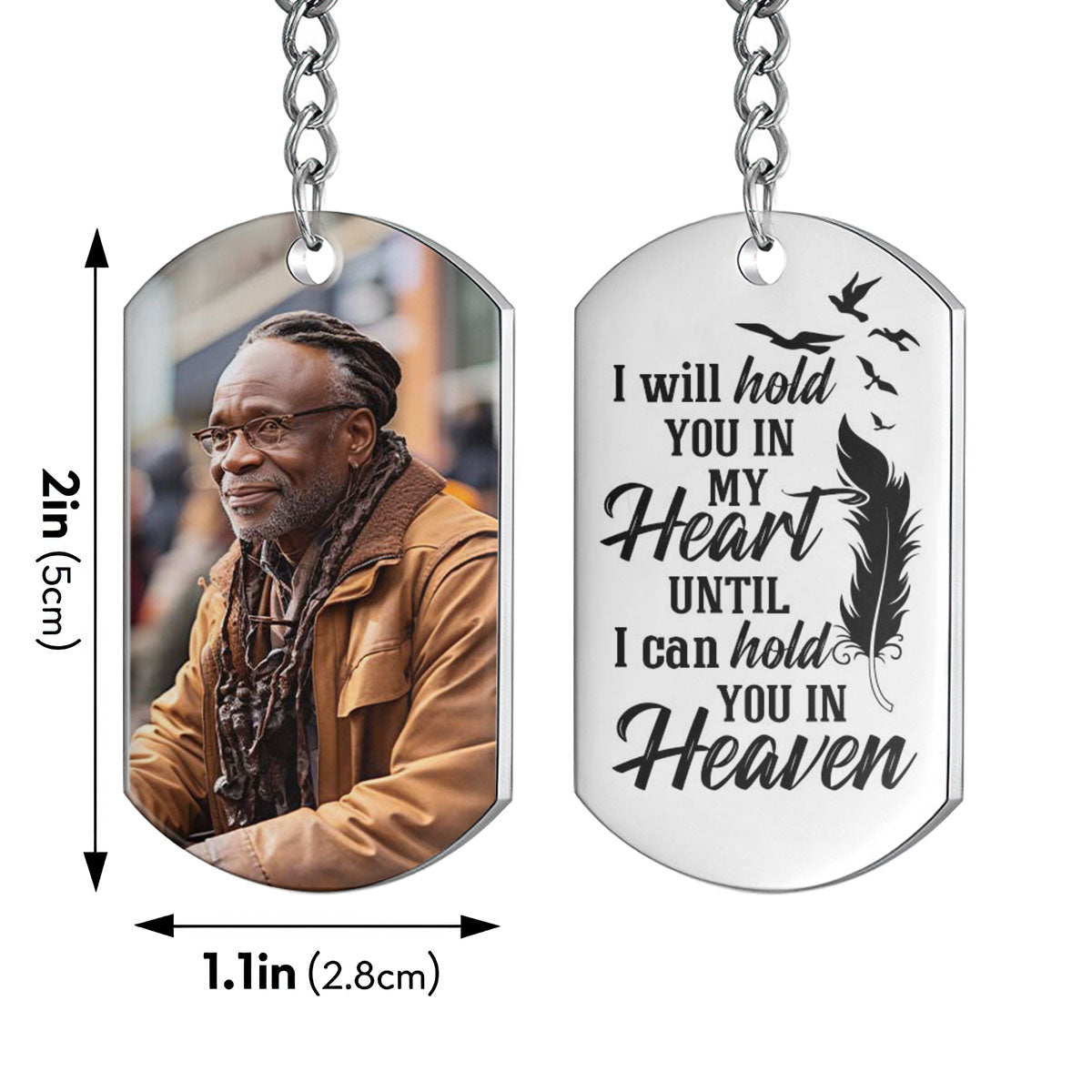 I'll Hold You In My Heart - Personalized Stainless Steel Keychain