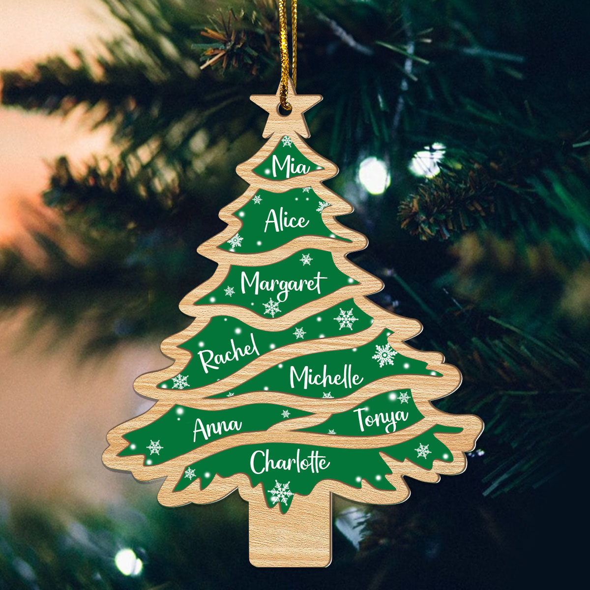 Christmas Tree - Personalized Wood & Acrylic Ornament