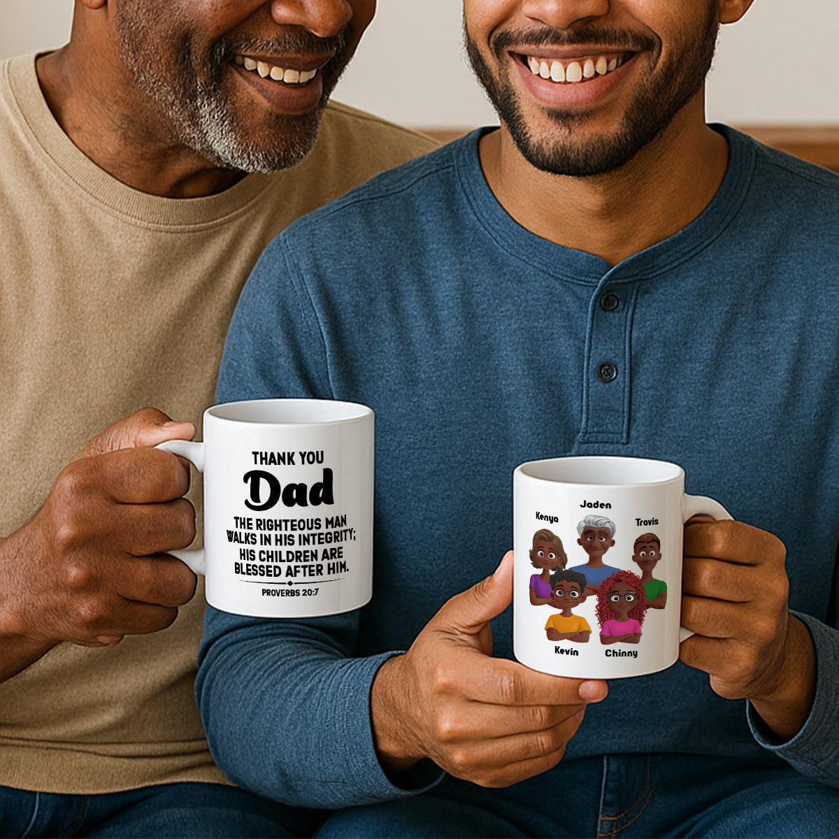 His Children Are Blessed After Him - Personalized Ceramic Coffee Mug