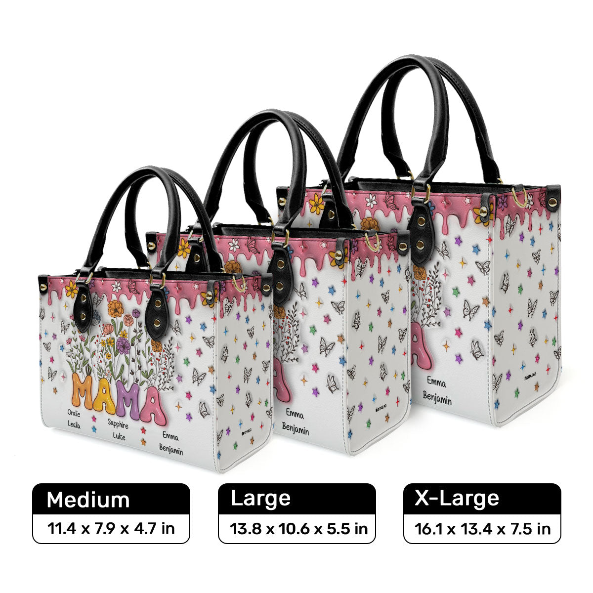 Grandma - Personalized Leather Handbag STB224