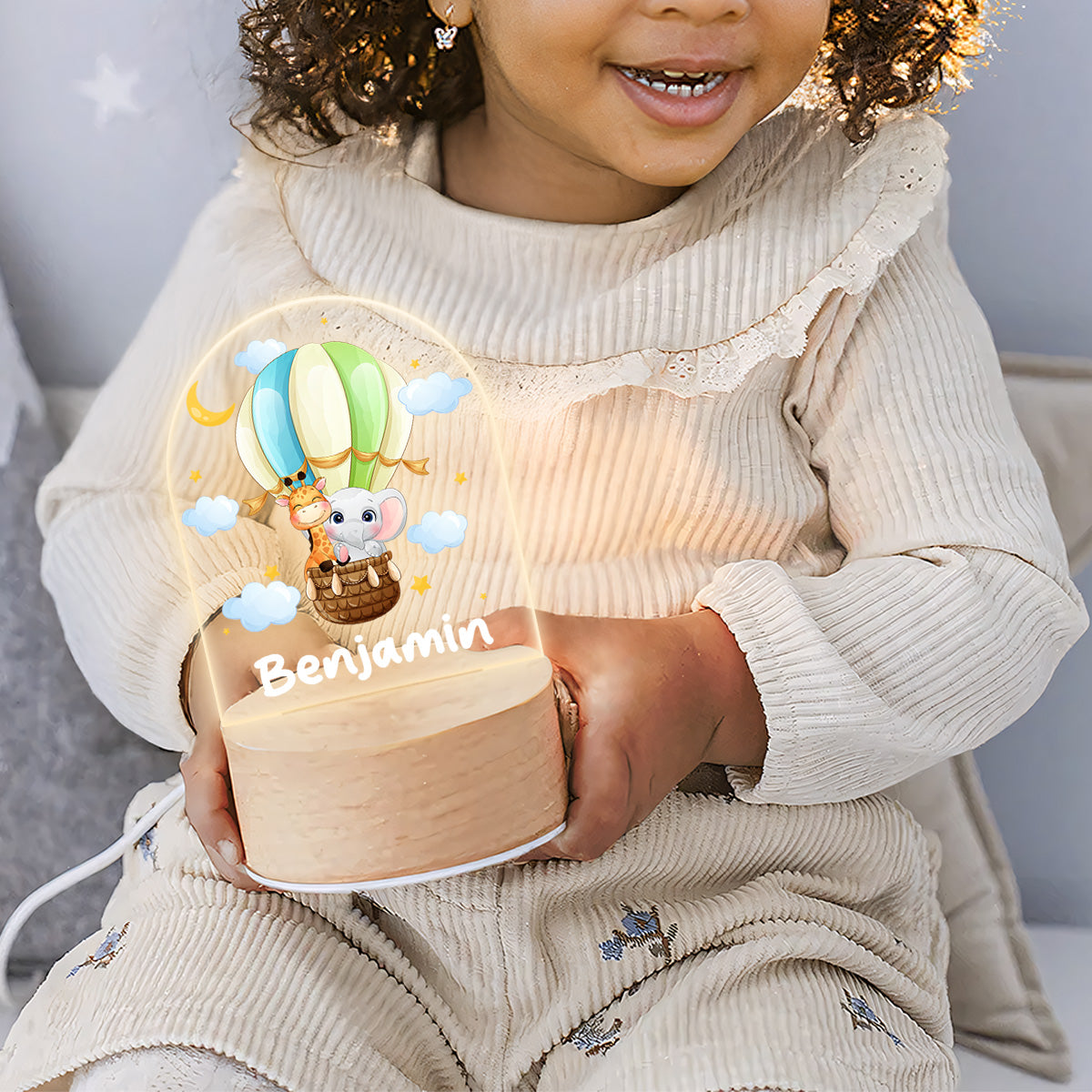 Have A Good Night - Personalized Round Base LED Night Light