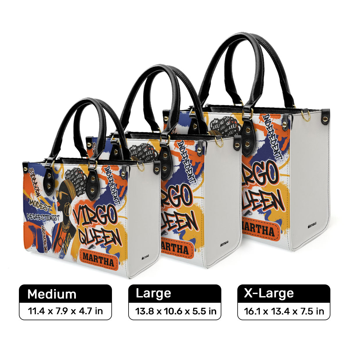 Zodiac Queen - Personalized Leather Handbag SBLHBLN1873L