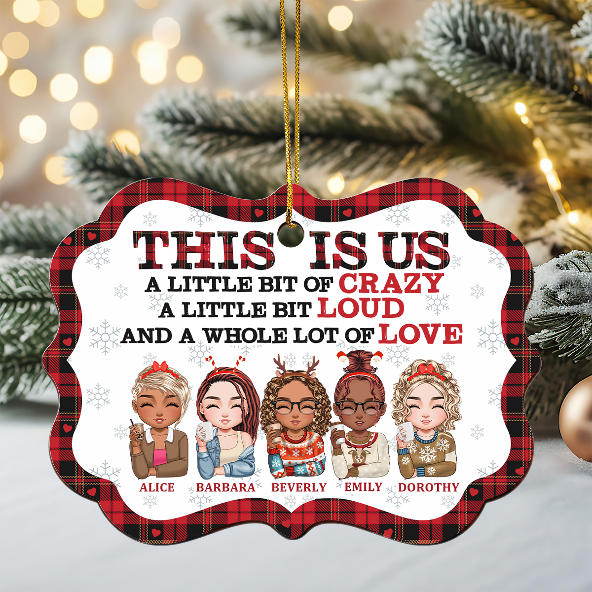 This Is Us Medallion - Personalized Custom Shape Wood Ornament Cutout & Print 2 Sides