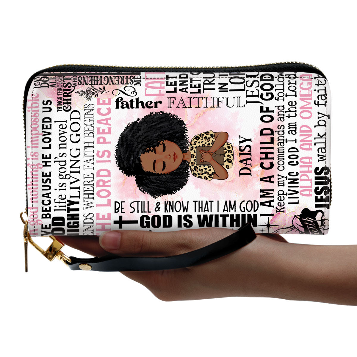 I Am A Child Of God - Personalized Leather Clutch Purse SBCPLL2303T