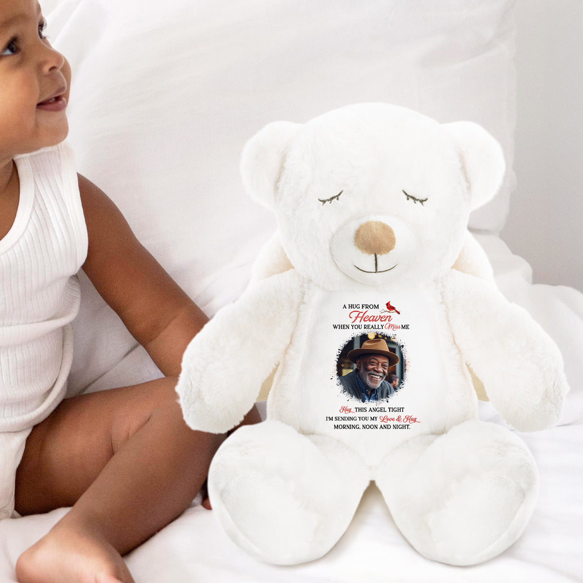 A Hug From Heaven - Personalized Guardian Angel Bear