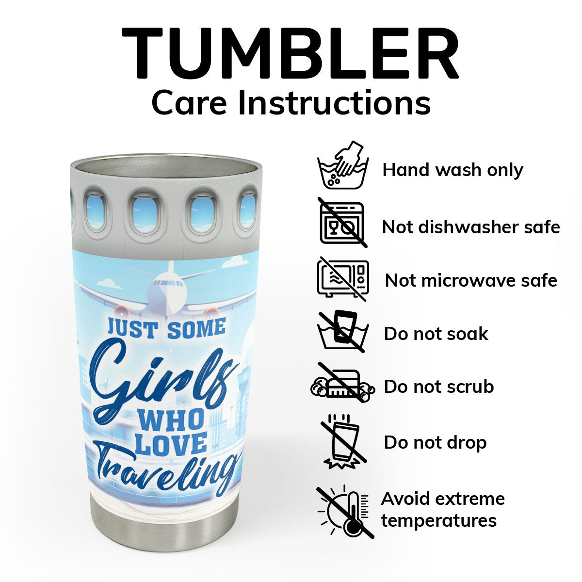 Just A Girl Who Loves Traveling - Personalized Stainless Steel Tumbler