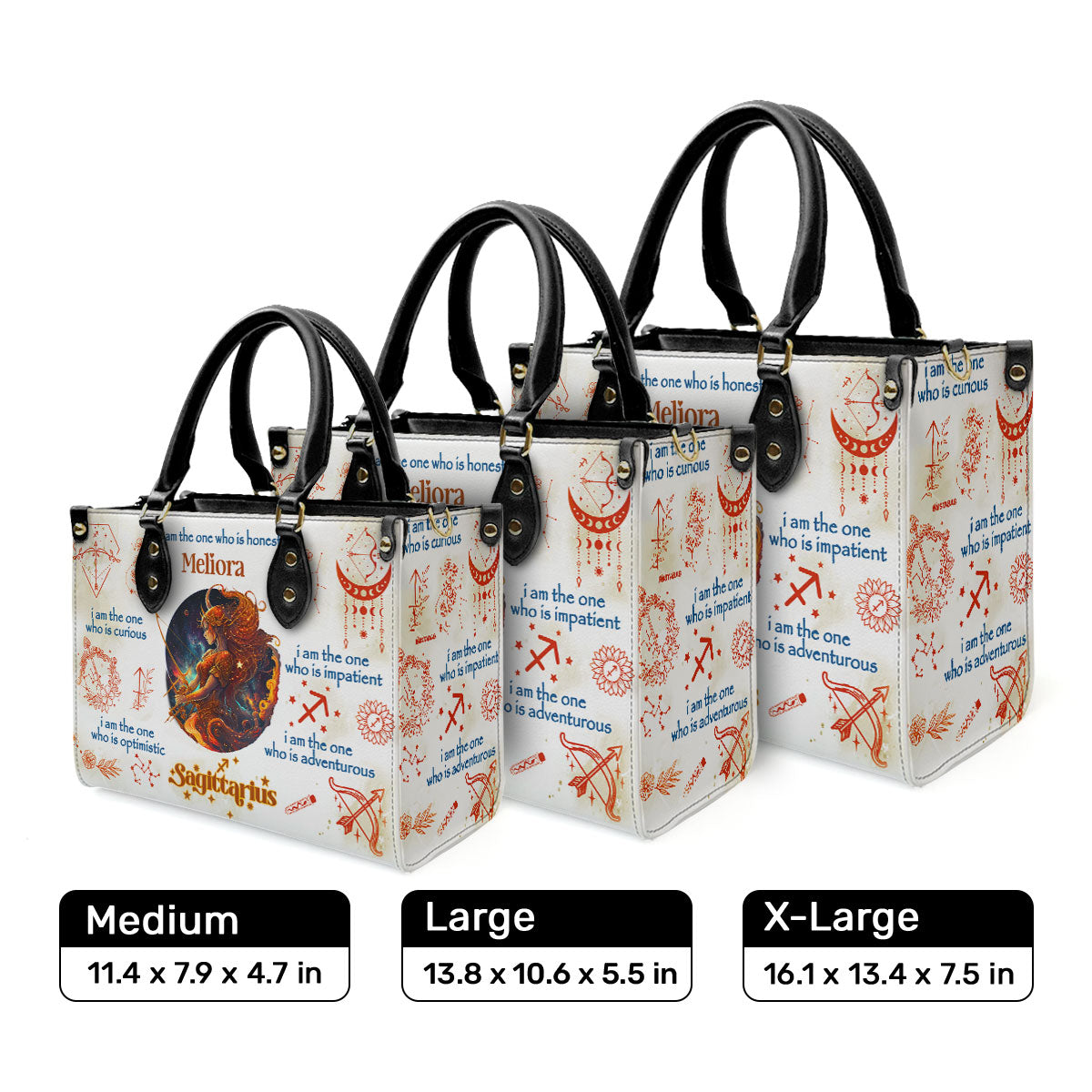 12 Zodiac Signs - Personalized Leather Handbag STB216