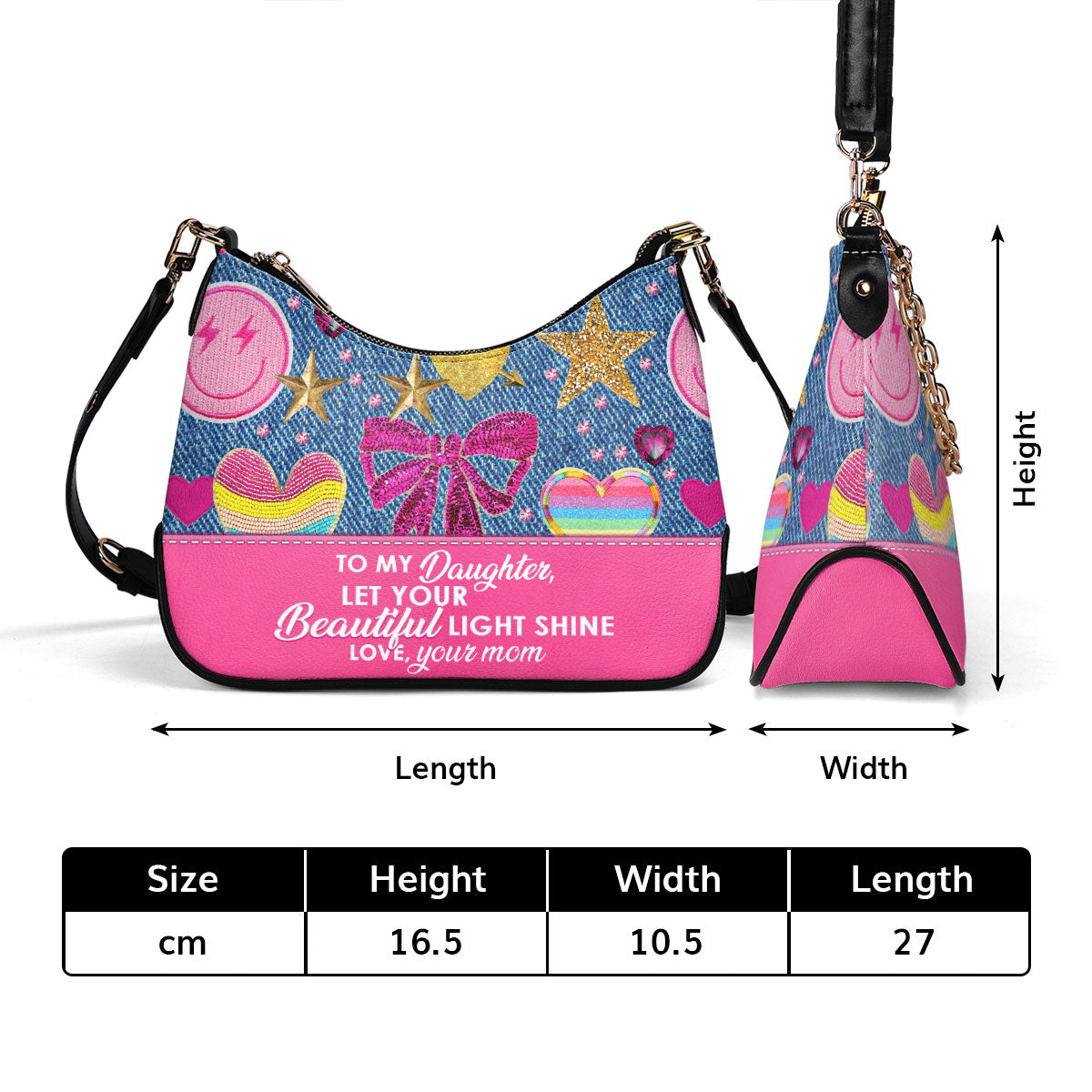 Let Your Beautiful Light Shine - Personalized Chain Shoulder Bag SBCSBLN855T