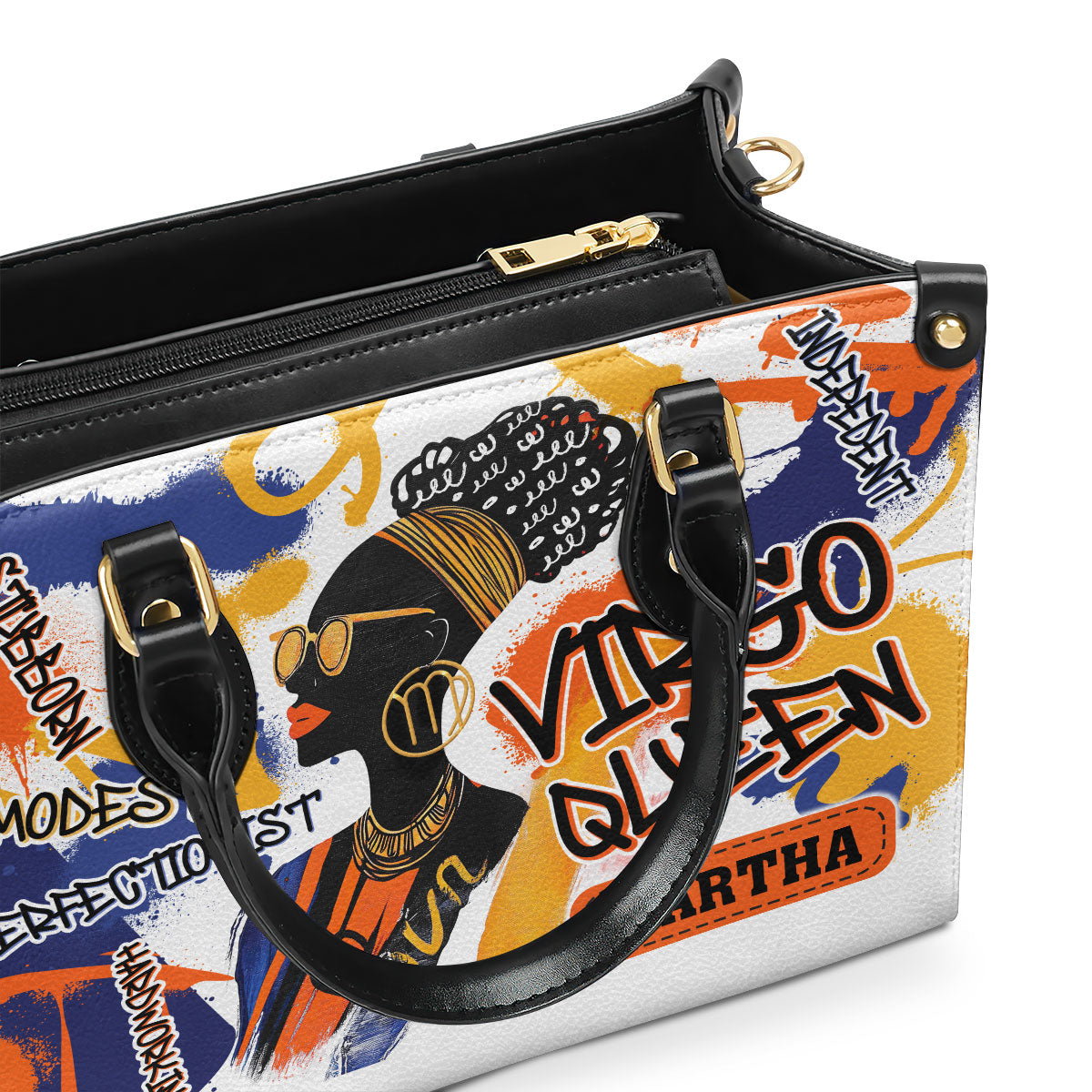 Zodiac Queen - Personalized Leather Handbag SBLHBLN1873L