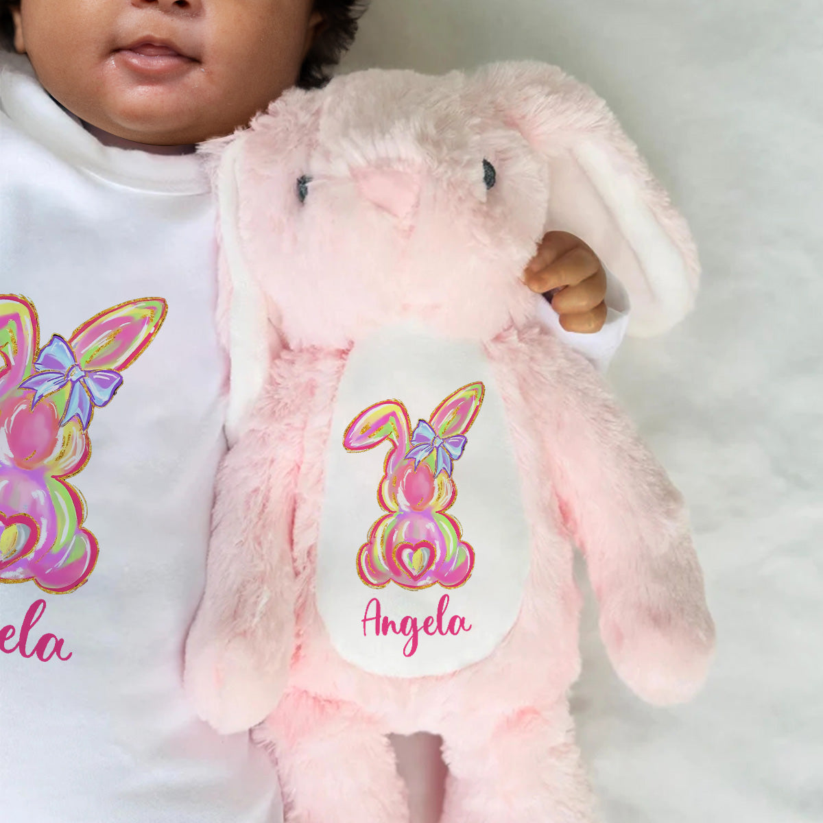 Happy Easter - Personalized Stuffed Bunny
