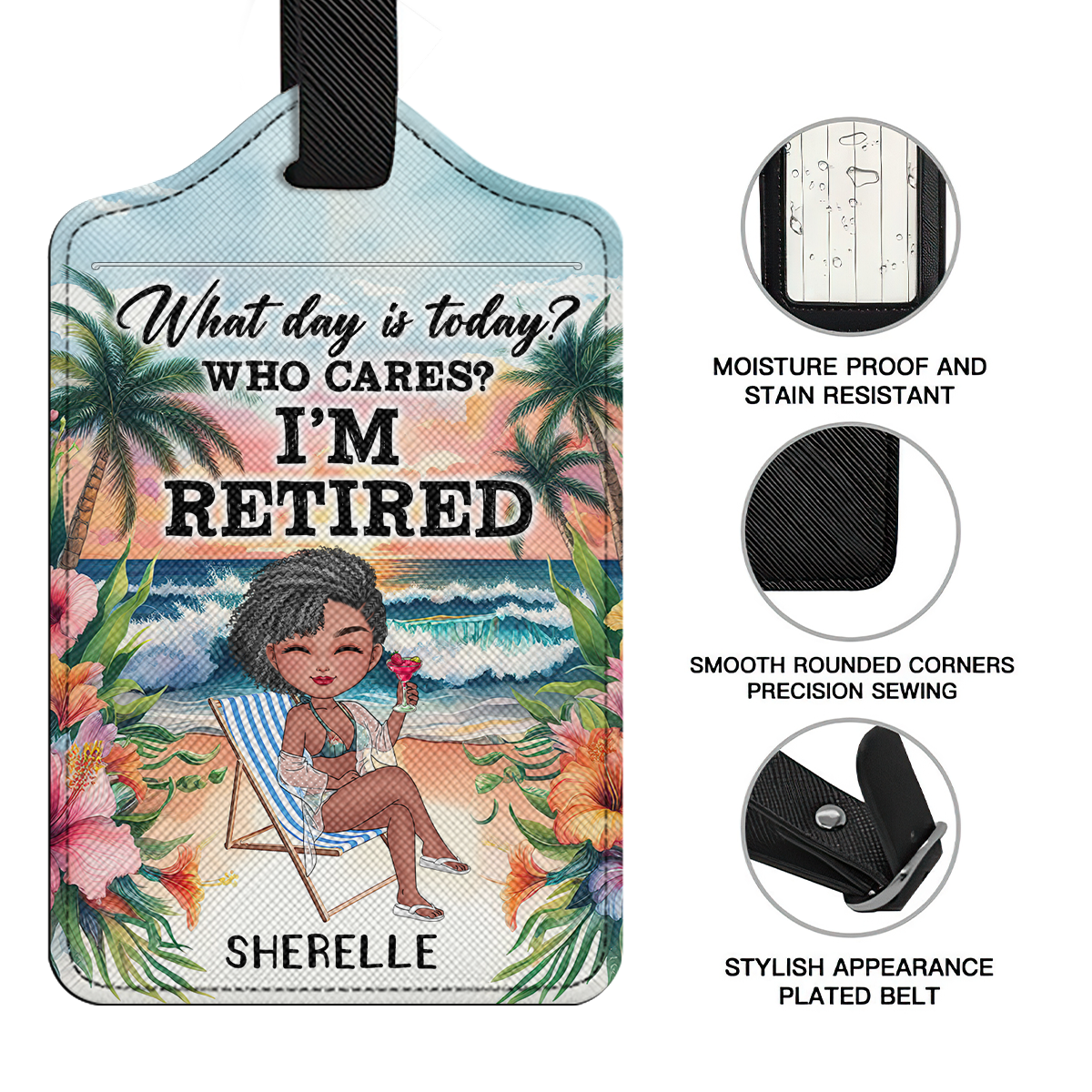 Travel Is My Therapy - Personalized Luggage Tag SBLUTLM2266L