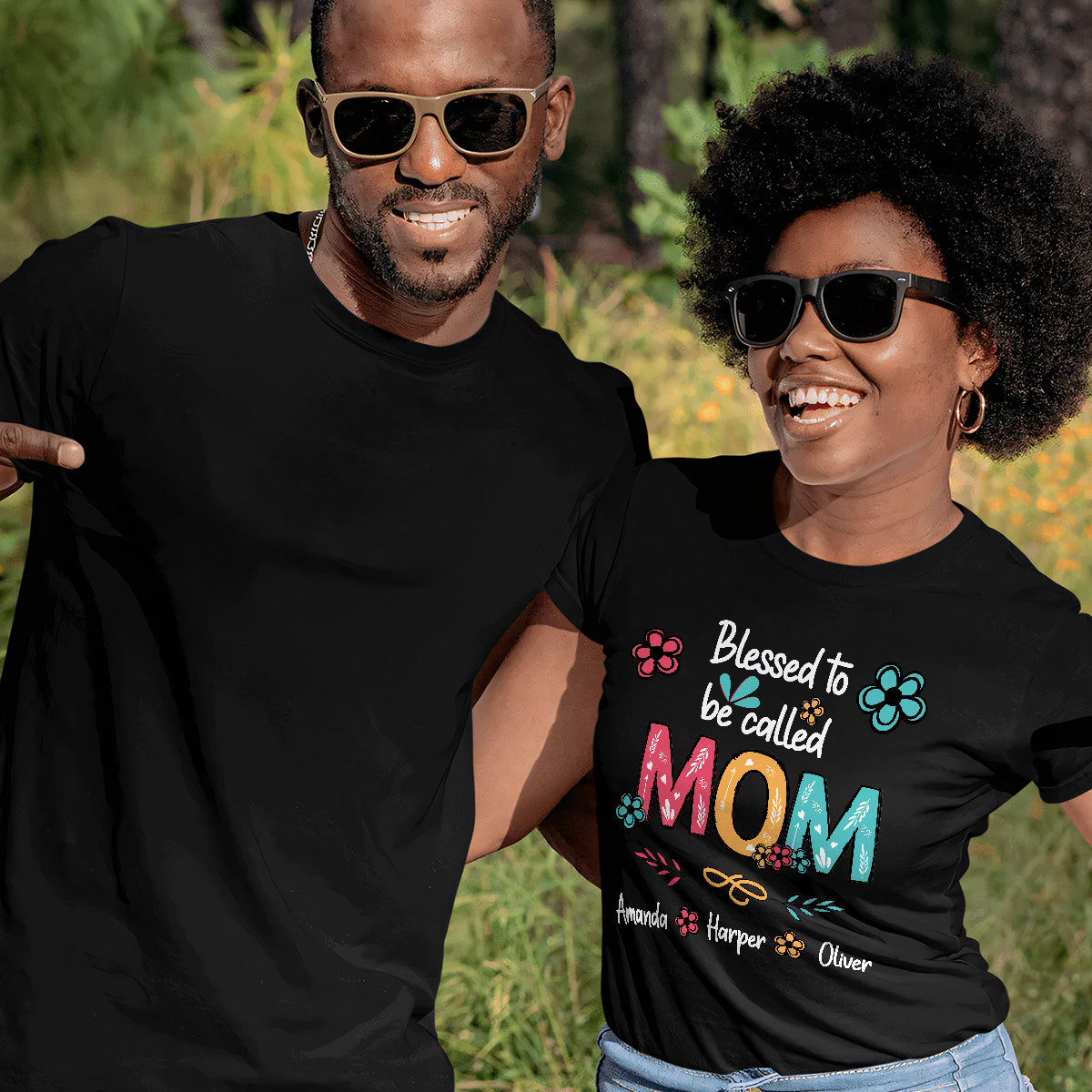 Blessed To Be Called Grandma - Personalized 2D Unisex T-shirt
