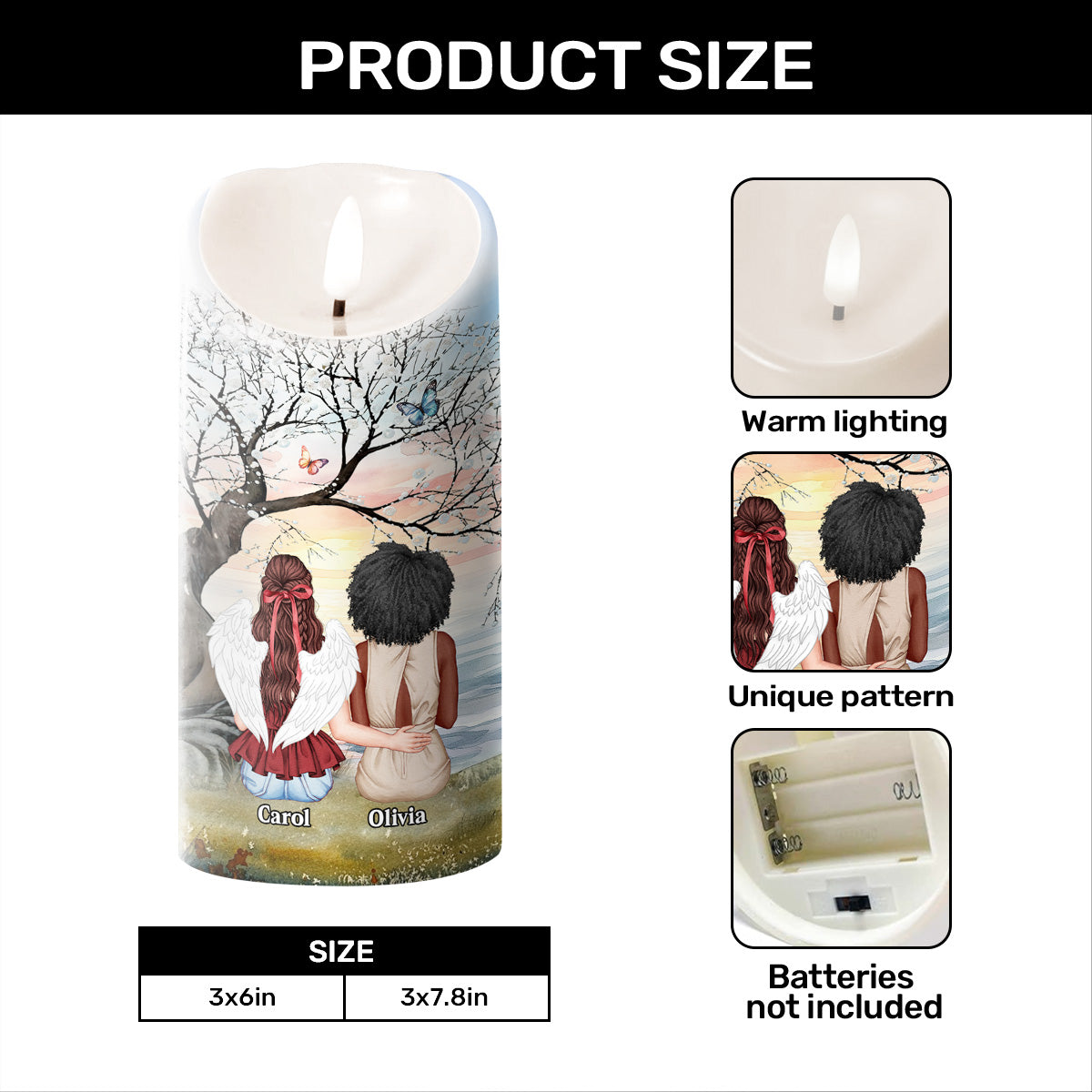 After They Have Gone The Light Remains - Personalized Flameless LED Candle