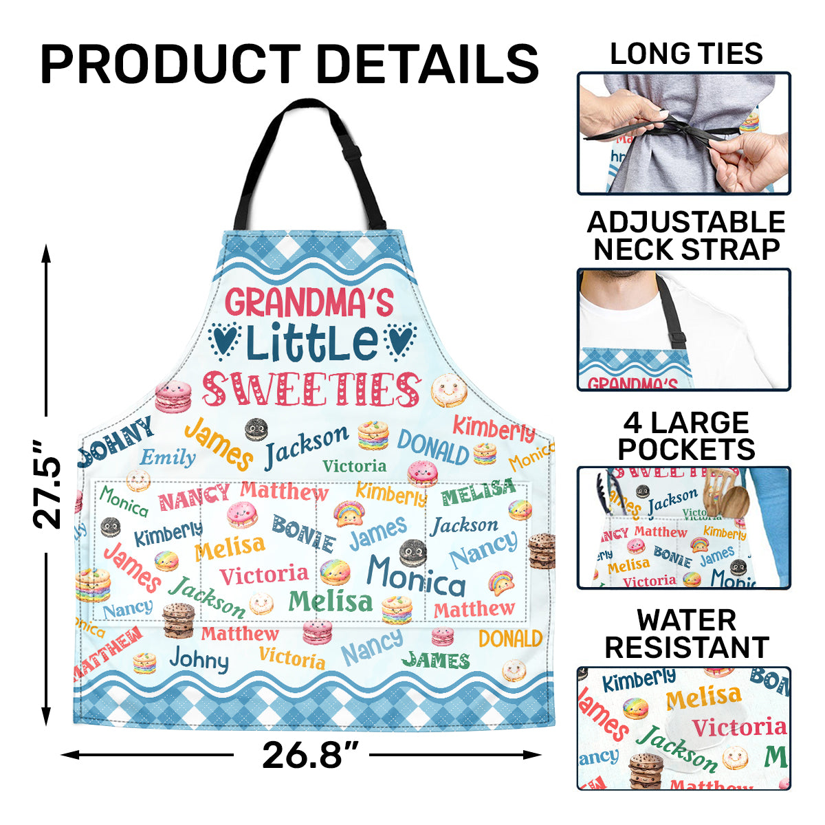 Grandma's Little Sweeties - Personalized Apron With Packet
