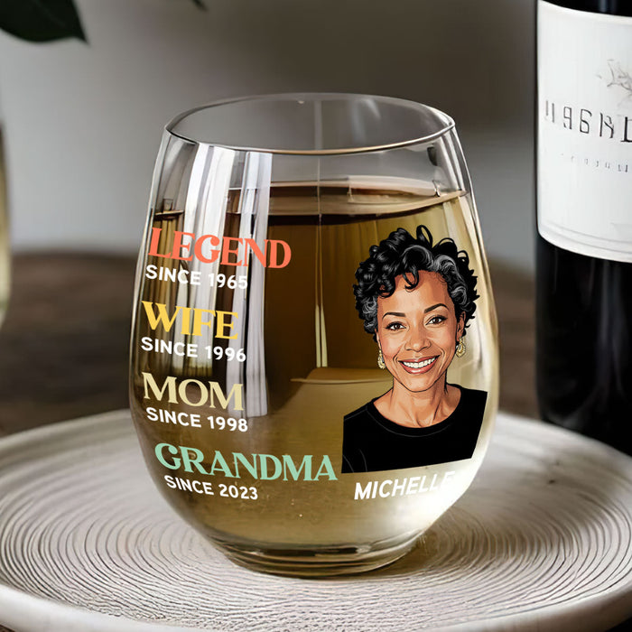 Birthday gift glass