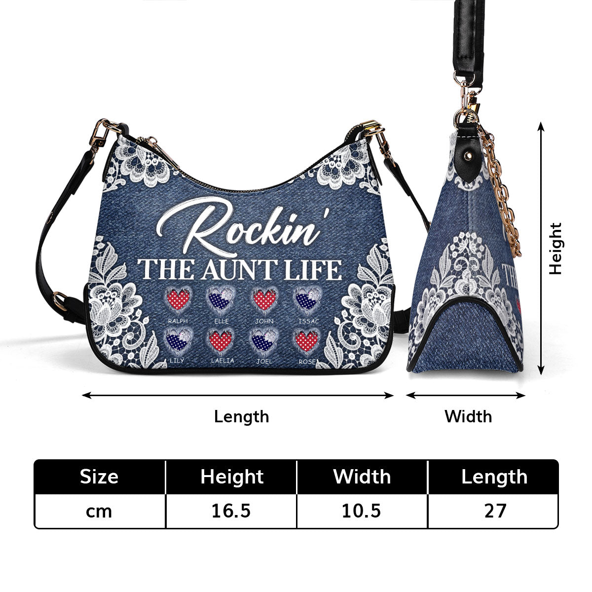 Rockin' The Mom Life - Personalized Chain Shoulder Bag SBCSBLN851L