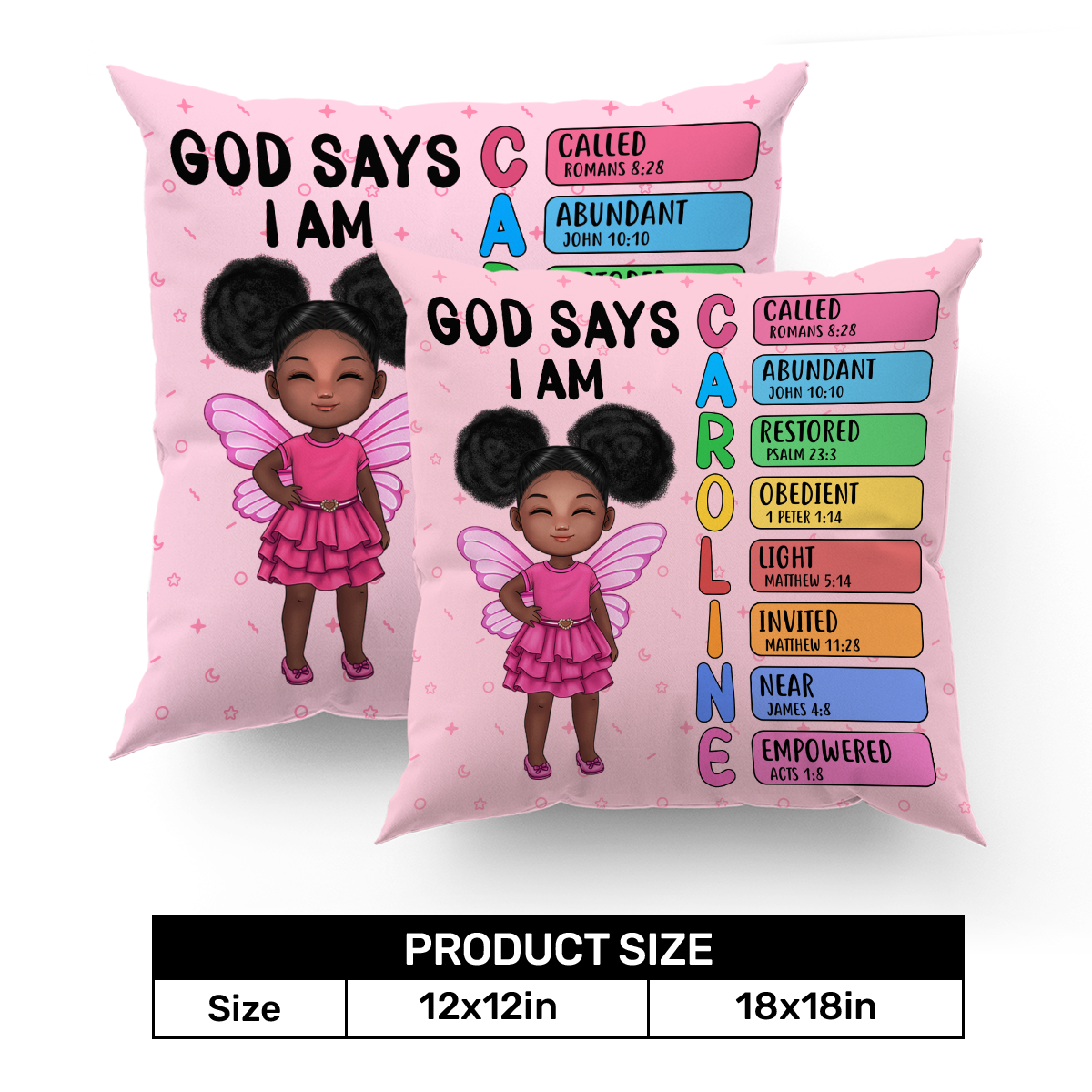 God Says I Am - Personalized Pillow