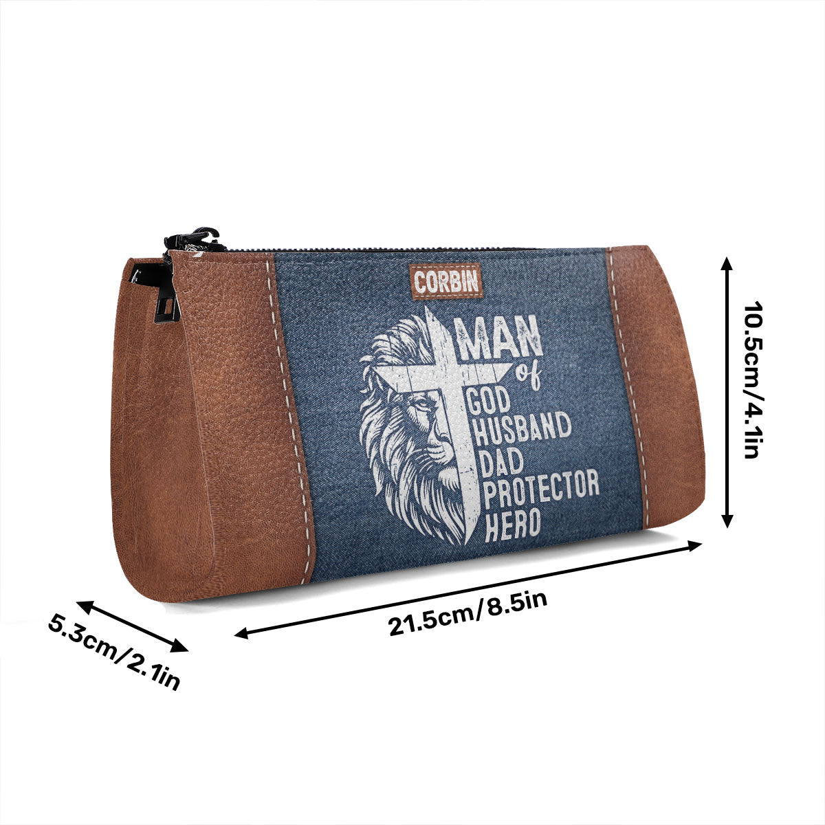 Man Of God - Personalized Men Leather Wallet SBMLWN37