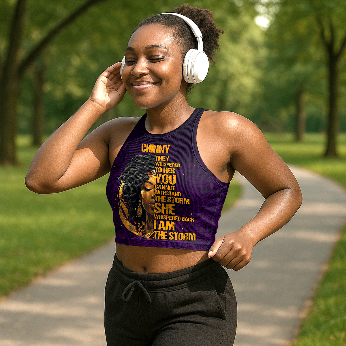 I Am The Storm - Personalized Crop Tank Top