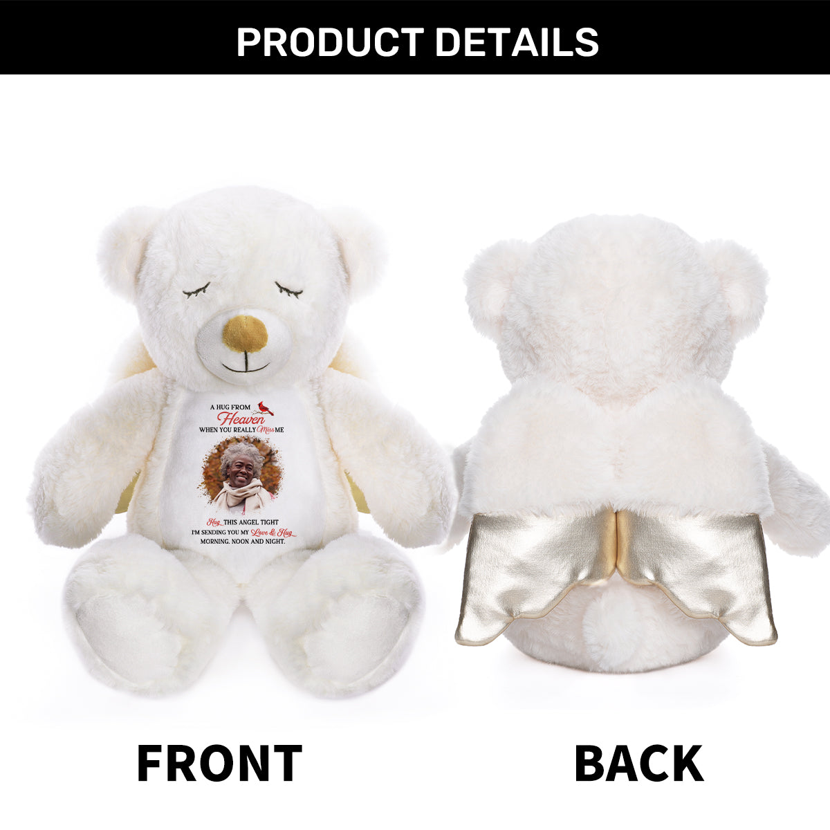 A Hug From Heaven - Personalized Guardian Angel Bear