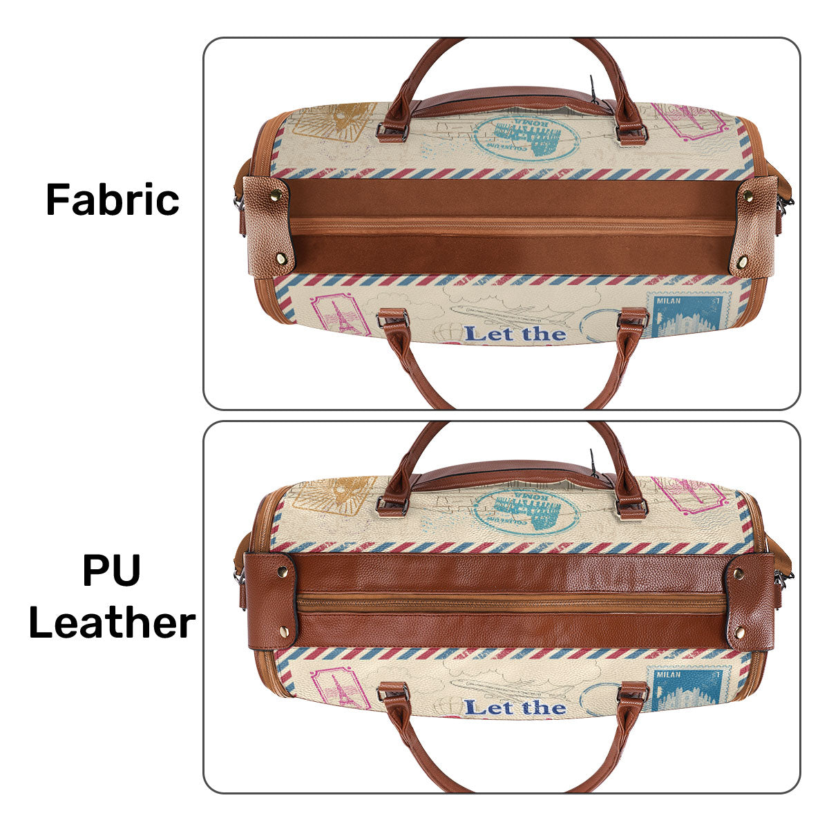 Let The Adventure Begin - Personalized Leather Duffle Bag SBDBHA37