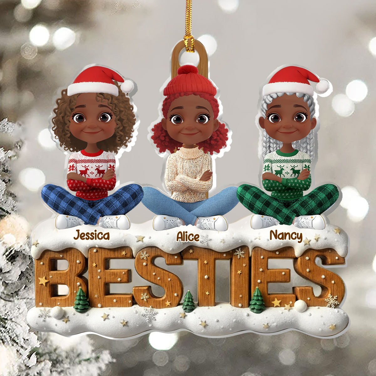 Merry Christmas - Personalized 1-Layer Acrylic Ornament