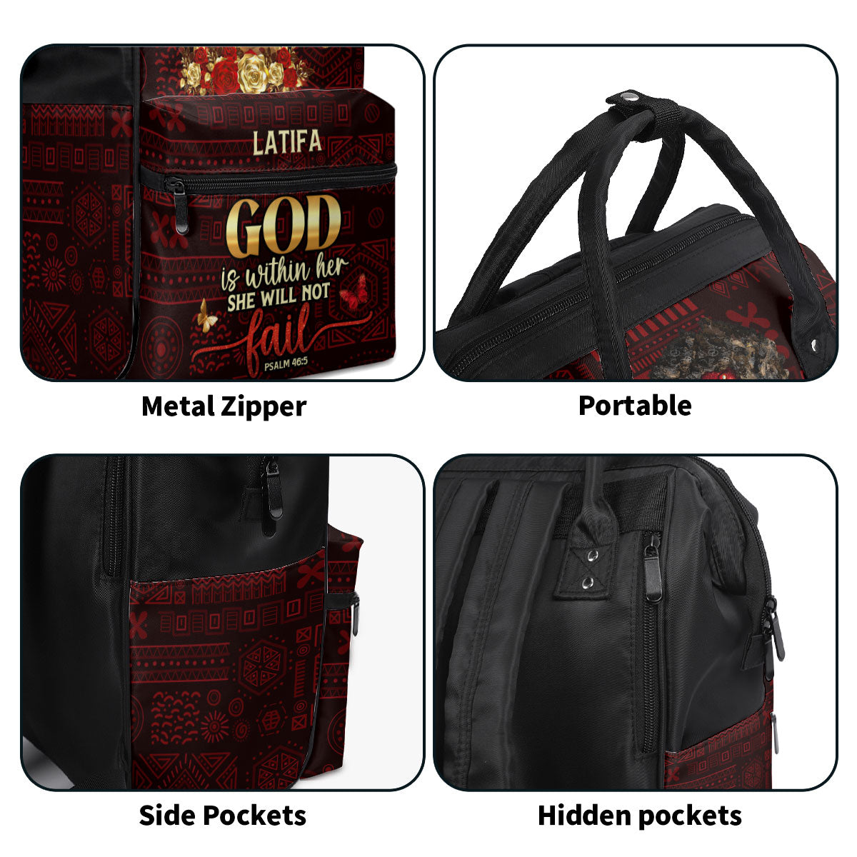 God Is Within Her - Personalized Duckbilled Backpack SBDBPLM1468M