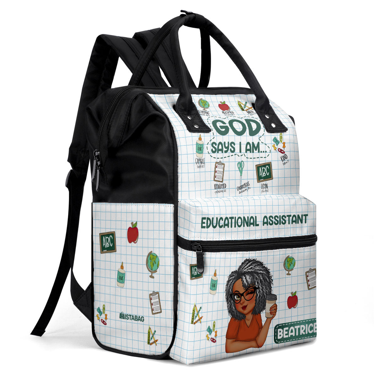 Teacher - Personalized Duckbilled Backpack SBDBPLN1646M